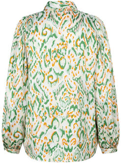 ESQUALO Blouse sp24-14019 print Veelkleurig - 44