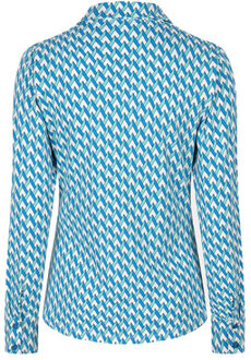 ESQUALO Blouse sp24-30010 print - maat XL Veelkleurig