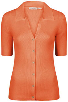 ESQUALO Sweater sp23-07024 bright peach Oranje - L