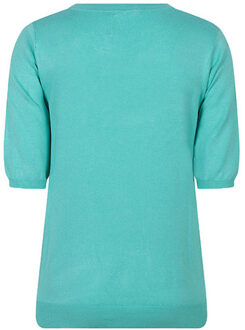 ESQUALO Sweater sp24-07005 pool blue - maat L Blauw