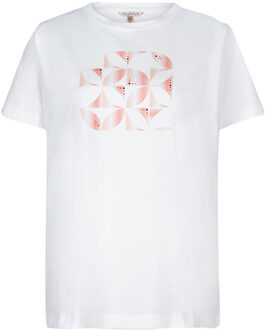 ESQUALO T-shirt sp24-05019 offwite/cantaloupe Print / Multi