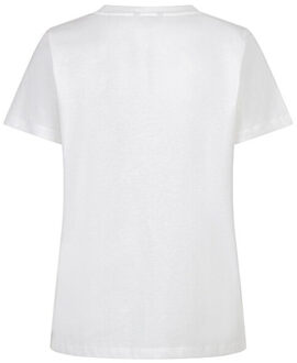 ESQUALO T-shirt sp26-05014 offwhite/red - maat M Veelkleurig