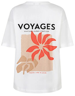 ESQUALO T-shirt sp26-05015 offwhite/red - maat XL Veelkleurig