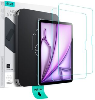 Esr iPad Air 11 inch (2024/2025) Tempered Glass (2 stuks) screenprotector - Installatie tool - Case Friendly - Militair Getest Glas Wit