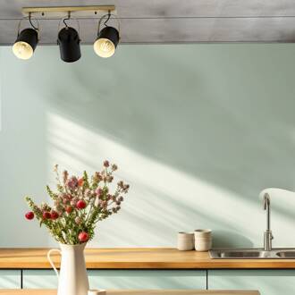 Esra plafondlamp, zwart, lengte 45 cm, metaal, 3-lamps zwart, goud antiek