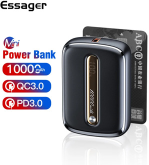 Essager Mini Power Bank 10000mAh Portable External Battery Charger QC PD 3.0 10000 mAh PowerBank For iPhone Xiaomi mi Poverbank