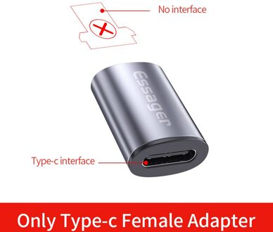 Essager Usb Type C Magnetische Adapter Voor Iphone Samsung Usb C Female Naar Micro Usb Male Magneet USB-C Type-C Converter Connector USB C vrouw adapter