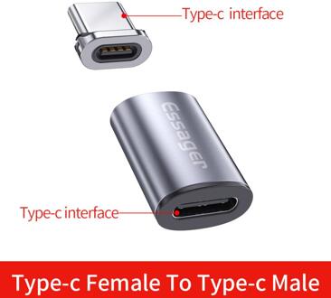 Essager Usb Type C Magnetische Converter Voor Iphone Samsung Xiaomi Usb C Female Naar Micro Usb Male Magneet USB-C Type-C Adapters 2