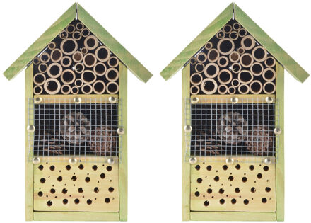Esschert Design 3x stuks esschert design doe-het-zelf insectenhotel/insecten nestkast - 14 x 18 x 26 cm