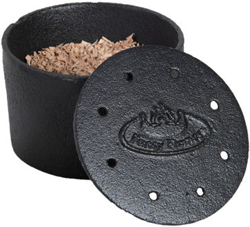 Esschert Design Barbeque/BBQ rookbox smoker - Gietijzer - met houtsnippers - L 9 x B 15 x H 8