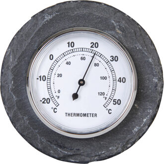 Esschert Design Binnen/buiten Leisteen Thermometer 10 Cm - Buitenthermometers