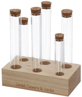 Esschert Design Bloemen en kruiden reageerbuisjes transparant