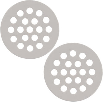 Esschert Design Bloemenschikker voor in vaas - 2x - bloemverdeler - Dia 10 cm - wit - vaas raster - dolomiet