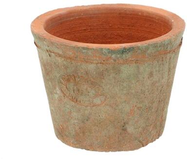 Esschert Design Bloempotje aged terracotta Ø9x7,5cm oranje