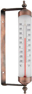 Esschert Design Buiten wand thermometer metaal 25 cm - Buitenthermometers Multikleur