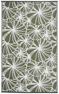 Esschert Design Buitenkleed 241x152 cm bloemmotief OC21 Groen