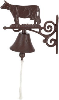 Esschert Design Deurbel koe - gietijzer - L20 cm - vintage - klassieke deurbel