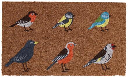 Esschert Design Deurmat kokos vogels L bruin