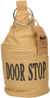 Esschert Design Deurstopper - canvas - bruin met ring - 2,7kg - 28x13 cm - deurstop