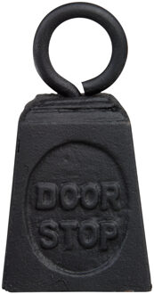 Esschert Design Deurstopper gewicht gietijzer - zwart - B6,5 x H14 cm - Deurstop/deurvastzetter