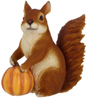 Esschert Design Eekhoorn met pompoen bruin