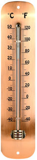Esschert Design Esschert Desitn Thermometer - koperkleurig - 30 cm - RVS - voor tuin en buiten