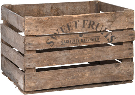 Esschert Design Fruitkist - 42 x 51 x 30 cm - hout - opberg - krat - opbergkrat