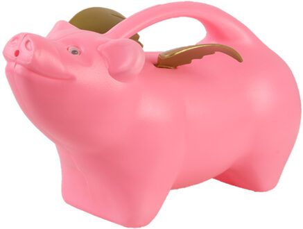 Esschert Design Gieter - Varken/big met vleugels - roze - 2 liter - kunststof?