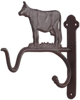 Esschert Design Hanging basket haak koe zwart