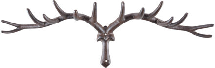Esschert Design Hertengewei wanddecoratie - met haken - 63 cm - gietijzer - muurdecoratie - woondecoratie
