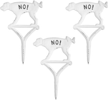 Esschert Design hondenbordje niet plassen - gietijzer - 3x1.3x32cm