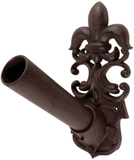 Esschert Design Klassieke vlaggenstokhouder - 27 cm - gietijzer - vlag ophangen haak