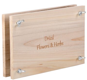 Esschert Design kruidenpers - hout - 23 x 14 cm - bloempers - bloemen/bladeren/kruiden pers