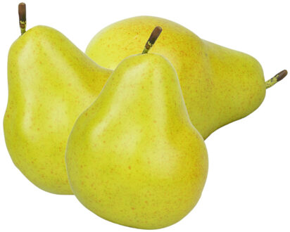 Esschert Design kunstfruit decofruit - 3x - peer/peren - ongeveer 11 cm - groen
