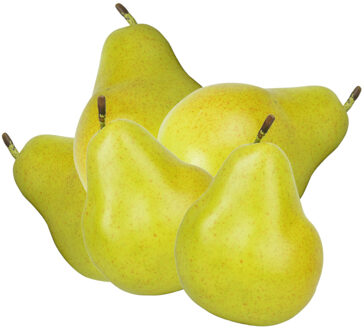 Esschert Design kunstfruit decofruit - 5x - peer/peren - ongeveer 11 cm - groen