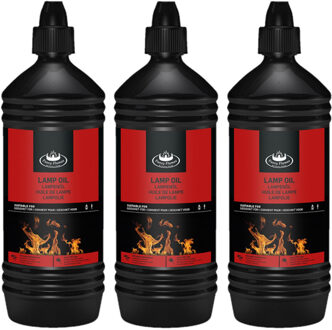 Esschert Design Lampolie - 3x - 1 liter - helder - fakkelolie - rookarm - binnen en buiten