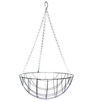 Esschert Design Metalen hanging basket 35cm Zwart