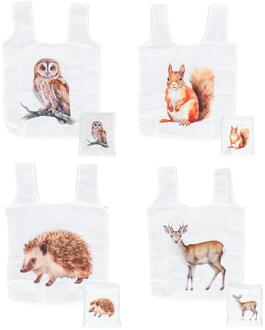 Esschert Design Opvouwbare tas bos wit