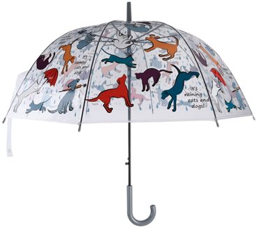 Esschert Design Paraplu Cats&dogs Ø83cm Transparant