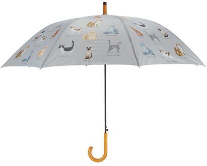 Esschert Design Paraplu Kattenrassen Ø120cm grijs