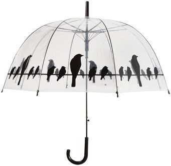 Esschert Design Paraplu vogels - transparant - D87 cm - volwassenen