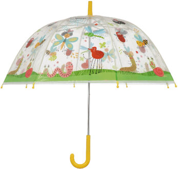 Esschert Design Paraplu voor kinderen - transparant - insecten thema - Dia 70 cm - automatisch