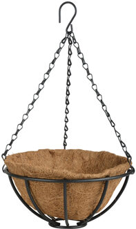 Esschert Design Plantenmand - hanging basket - zwart - 25 cm - voor buiten