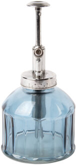 Esschert Design plantenspuit/vernevelaar - glas - ijsblauw/zilver - 15.5 cm