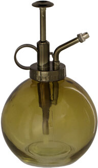 Esschert Design plantenspuit/vernevelaar - glas - olijfgroen/brons - 16.5 cm