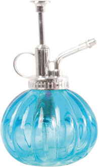 Esschert Design plantenspuit/vernevelaar - glas - turquoise/zilver - 15.5 cm