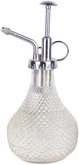 Esschert Design plantenspuit/vernevelaar - helder glas/zilver - 20 cm