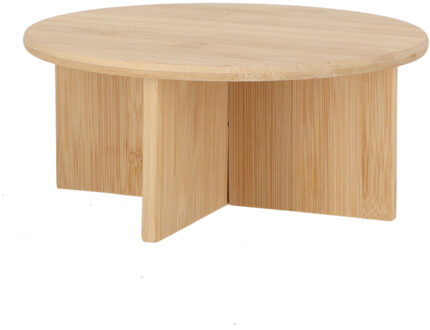 Esschert Design plantentafeltje - bamboe - afmeting: D25 cm x H11 cm