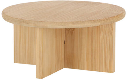 Esschert Design plantentafeltje van bamboe - afmeting: D18 cm x H8.5 cm