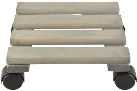 Esschert Design Plantentrolley - hout - 28 cm - tot 100 kg - trolley voor kamerplanten